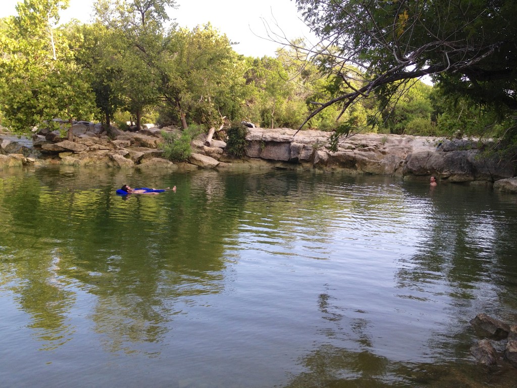 Epic Swimming hole on Barton Creek at Sculpture falls