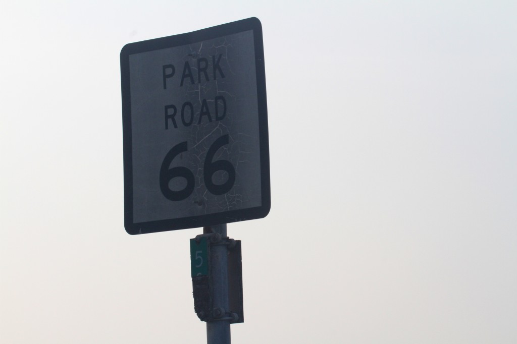 Park road sign 