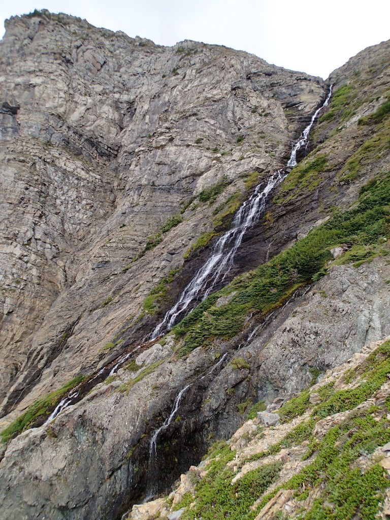 Waterfalls coming off the Glaciers 