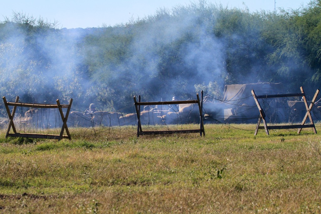 Germans in fighting positions