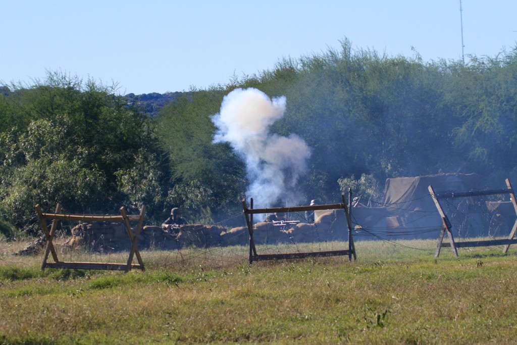 Heavy mortars impact inside the German perimeter 