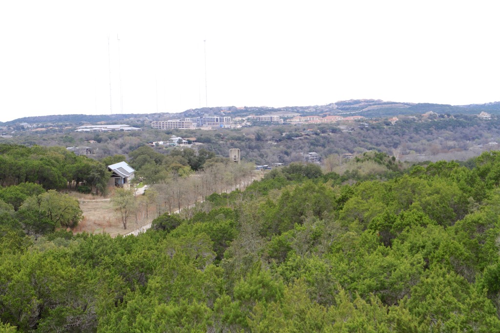 View from the top of the cache tower 